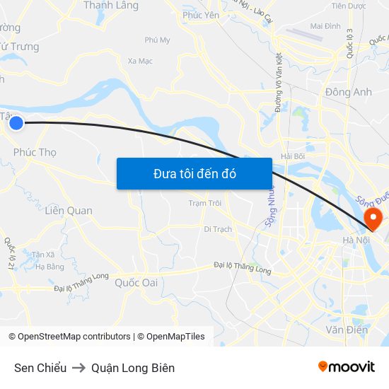 Sen Chiểu to Quận Long Biên map