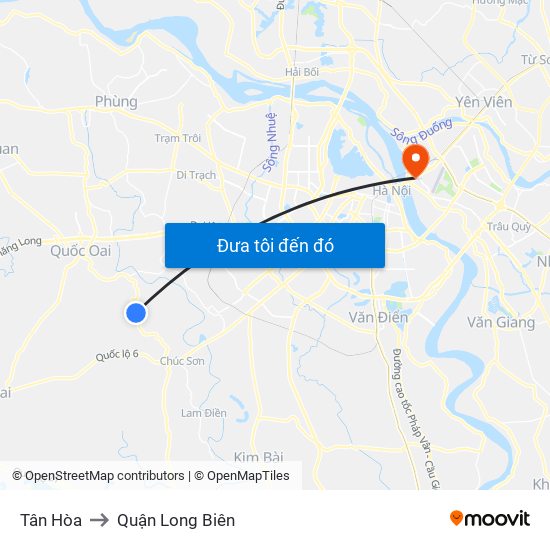 Tân Hòa to Quận Long Biên map