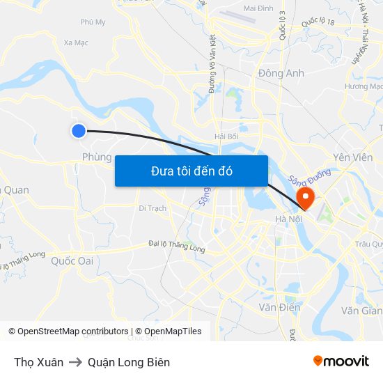 Thọ Xuân to Quận Long Biên map
