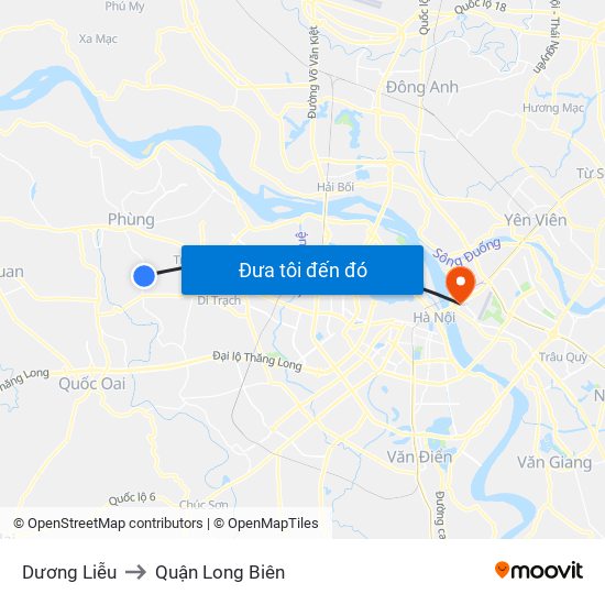 Dương Liễu to Quận Long Biên map