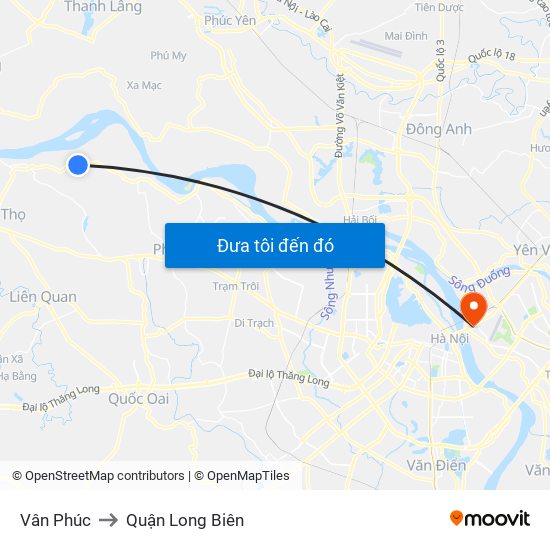 Vân Phúc to Quận Long Biên map