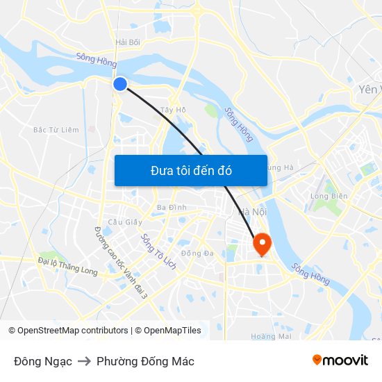 Đông Ngạc to Phường Đống Mác map