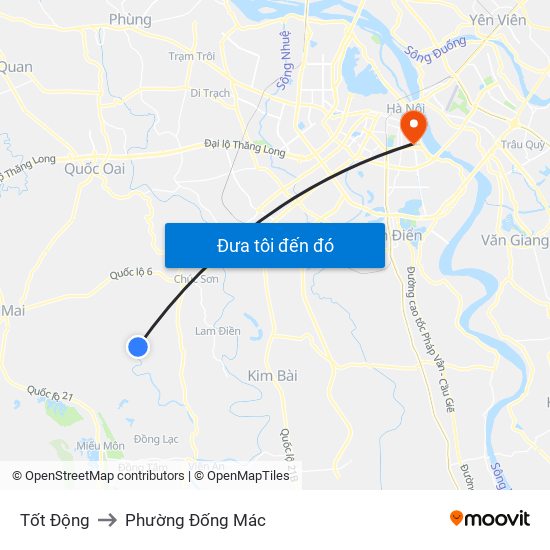 Tốt Động to Phường Đống Mác map