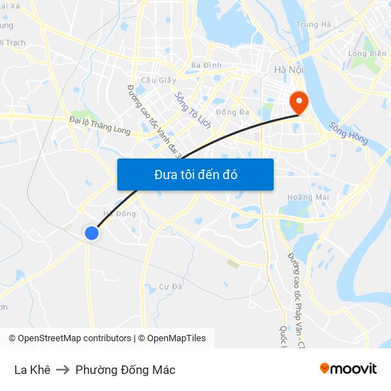La Khê to Phường Đống Mác map