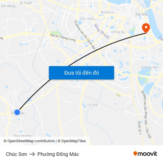 Chúc Sơn to Phường Đống Mác map