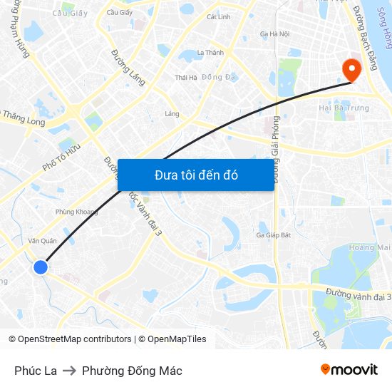 Phúc La to Phường Đống Mác map