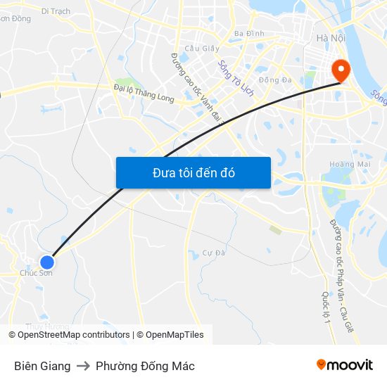 Biên Giang to Phường Đống Mác map