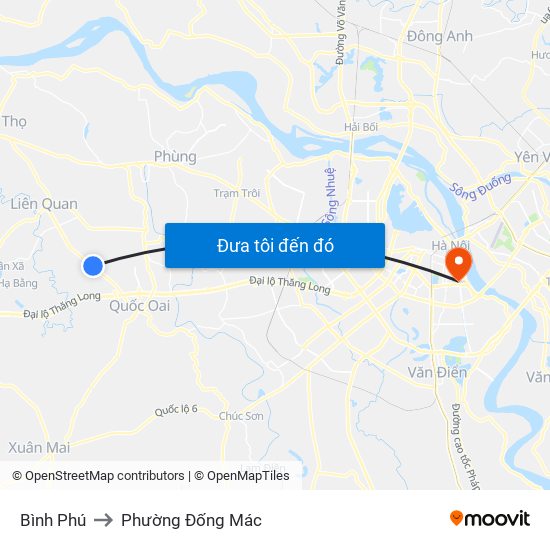 Bình Phú to Phường Đống Mác map