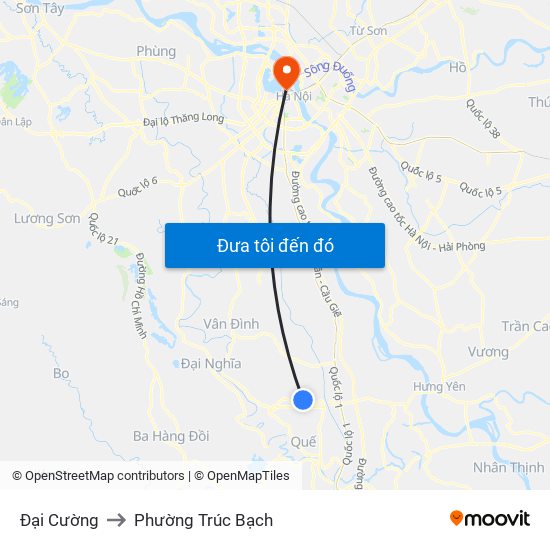 Đại Cường to Phường Trúc Bạch map