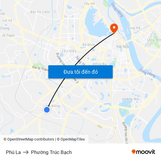 Phú La to Phường Trúc Bạch map