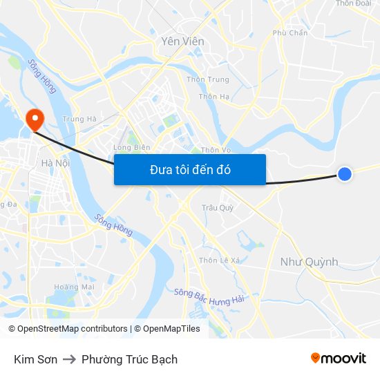 Kim Sơn to Phường Trúc Bạch map