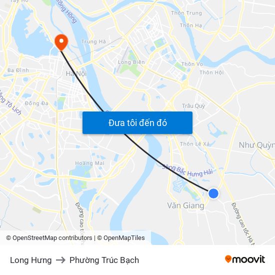 Long Hưng to Phường Trúc Bạch map