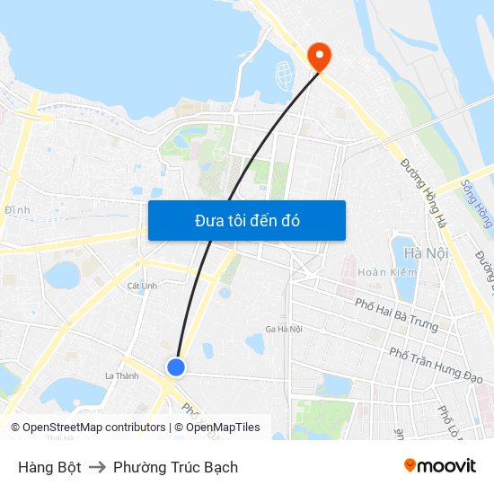 Hàng Bột to Phường Trúc Bạch map