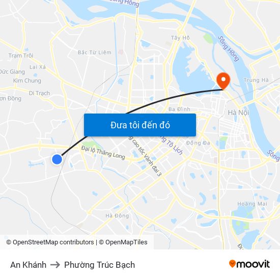 An Khánh to Phường Trúc Bạch map