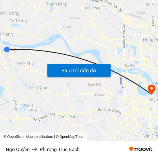 Ngô Quyền to Phường Trúc Bạch map