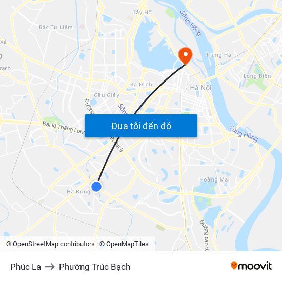 Phúc La to Phường Trúc Bạch map