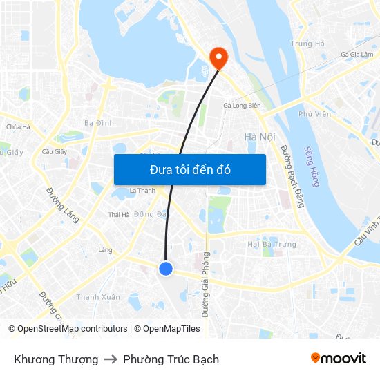 Khương Thượng to Phường Trúc Bạch map