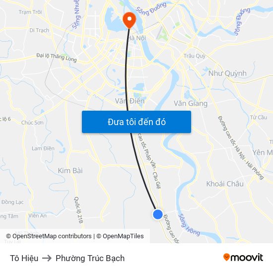 Tô Hiệu to Phường Trúc Bạch map