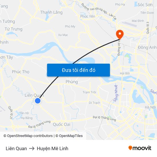 Liên Quan to Huyện Mê Linh map