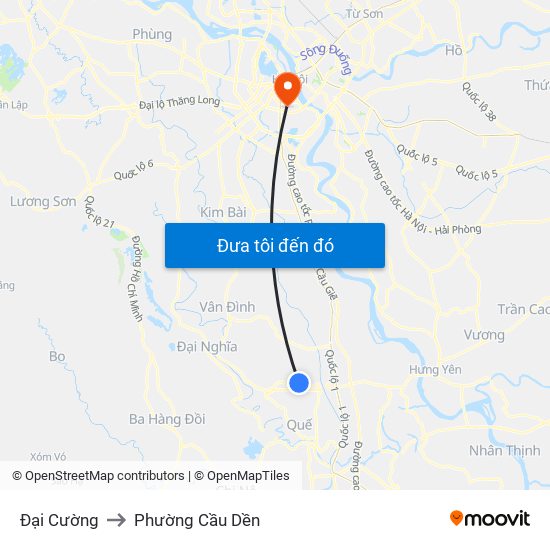 Đại Cường to Phường Cầu Dền map