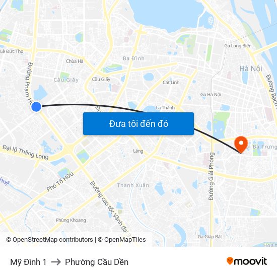 Mỹ Đình 1 to Phường Cầu Dền map