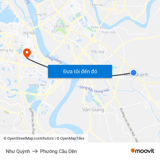 Như Quỳnh to Phường Cầu Dền map