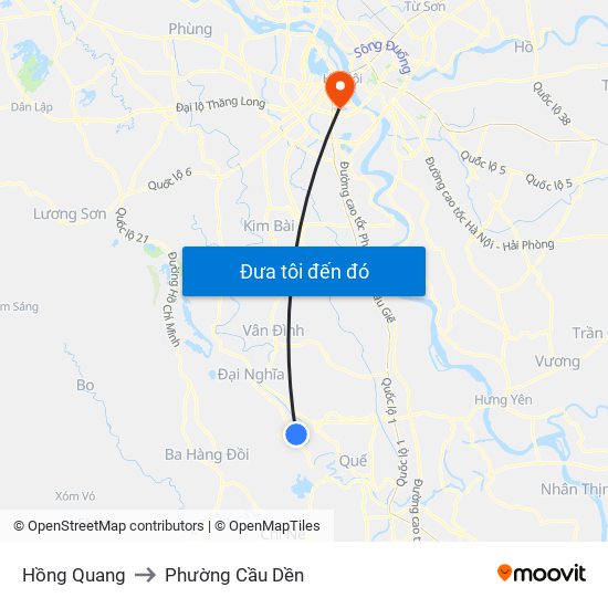 Hồng Quang to Phường Cầu Dền map