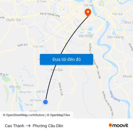 Cao Thành to Phường Cầu Dền map