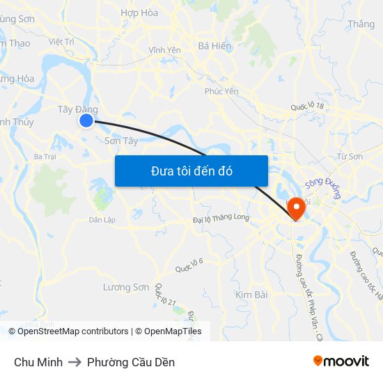 Chu Minh to Phường Cầu Dền map