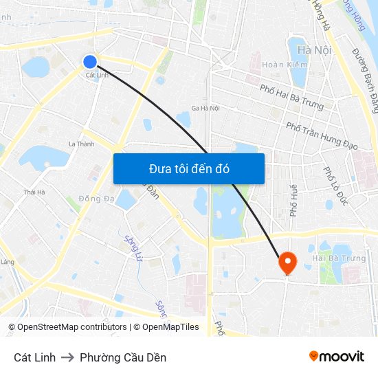 Cát Linh to Phường Cầu Dền map