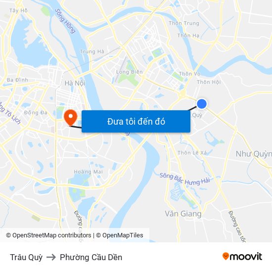 Trâu Quỳ to Phường Cầu Dền map