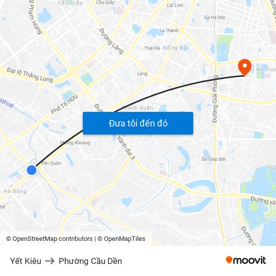 Yết Kiêu to Phường Cầu Dền map