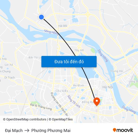 Đại Mạch to Phường Phương Mai map