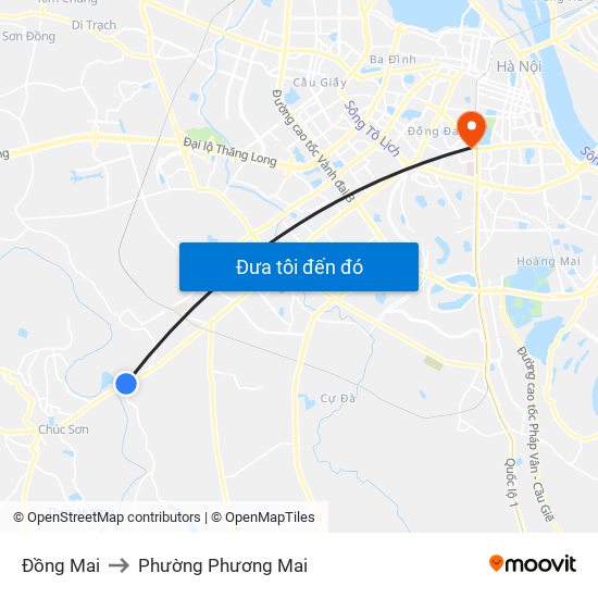 Đồng Mai to Phường Phương Mai map