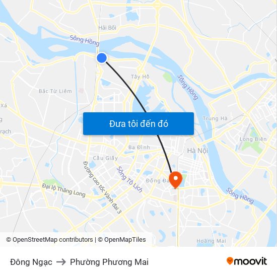 Đông Ngạc to Phường Phương Mai map