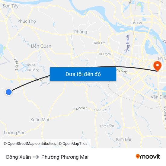 Đông Xuân to Phường Phương Mai map