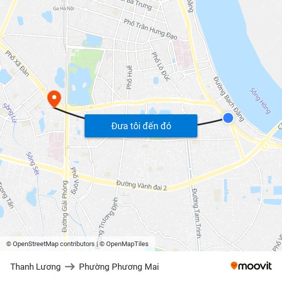 Thanh Lương to Phường Phương Mai map