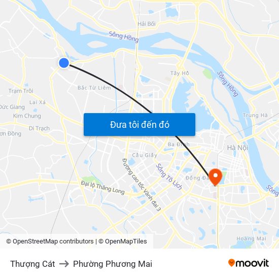 Thượng Cát to Phường Phương Mai map