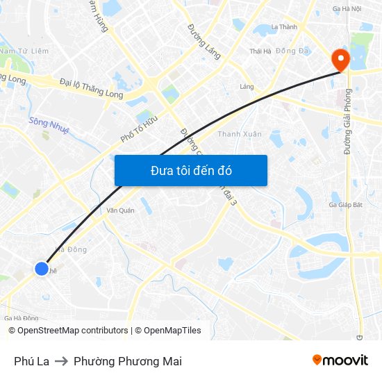Phú La to Phường Phương Mai map