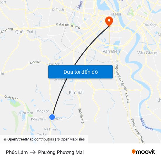 Phúc Lâm to Phường Phương Mai map