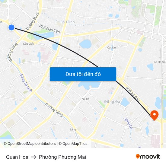 Quan Hoa to Phường Phương Mai map