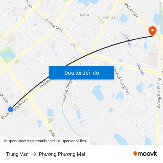 Trung Văn to Phường Phương Mai map