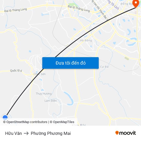 Hữu Văn to Phường Phương Mai map