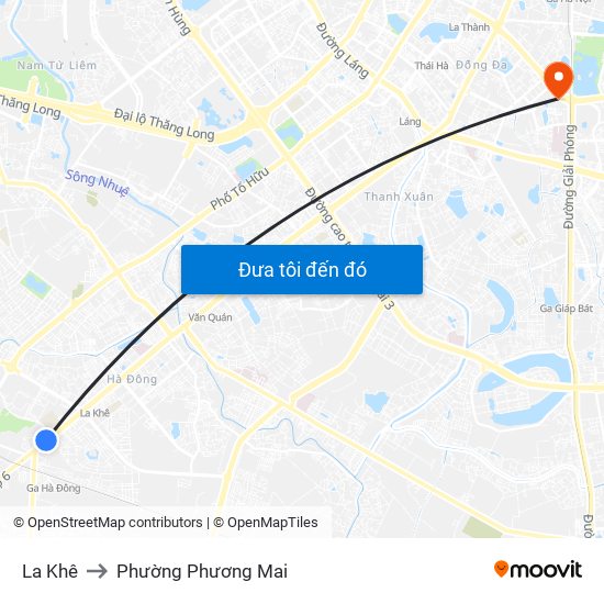 La Khê to Phường Phương Mai map