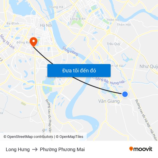 Long Hưng to Phường Phương Mai map