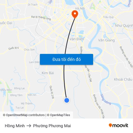 Hồng Minh to Phường Phương Mai map