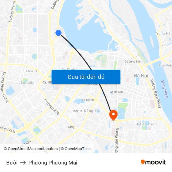 Bưởi to Phường Phương Mai map