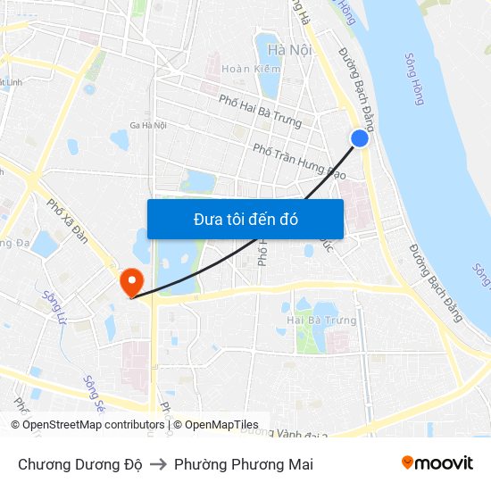 Chương Dương Độ to Phường Phương Mai map