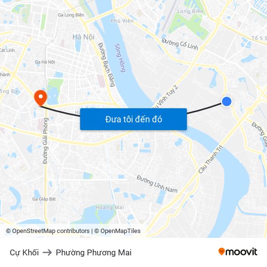 Cự Khối to Phường Phương Mai map