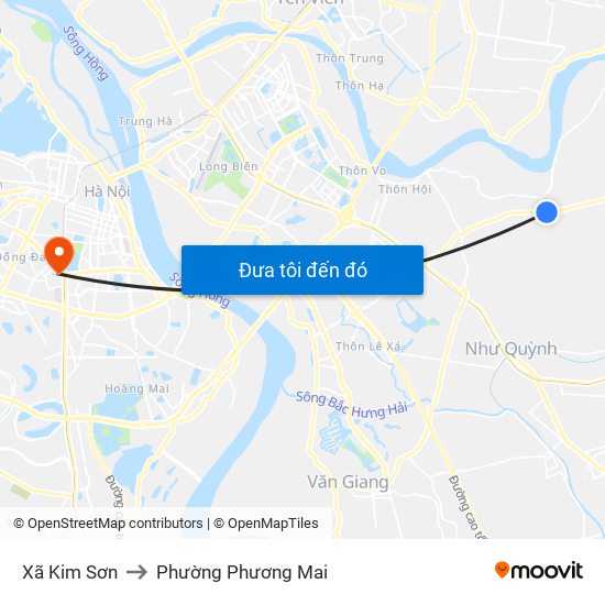 Xã Kim Sơn to Phường Phương Mai map